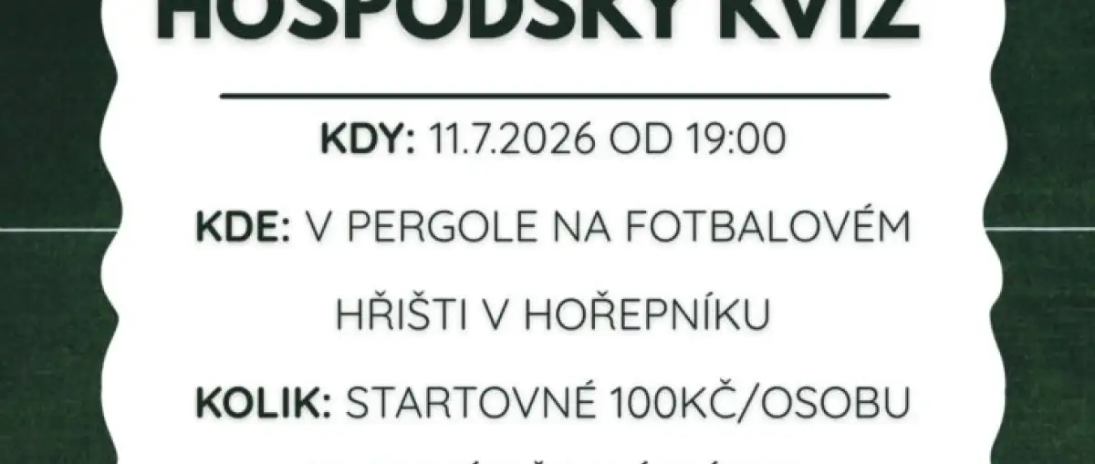Letní hospodský kvíz
