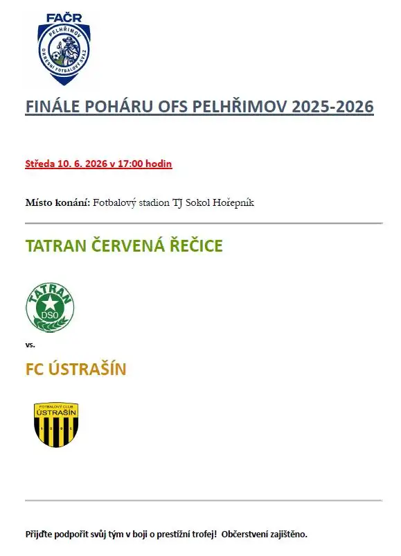 Finále poháru OFS Pelhřimov